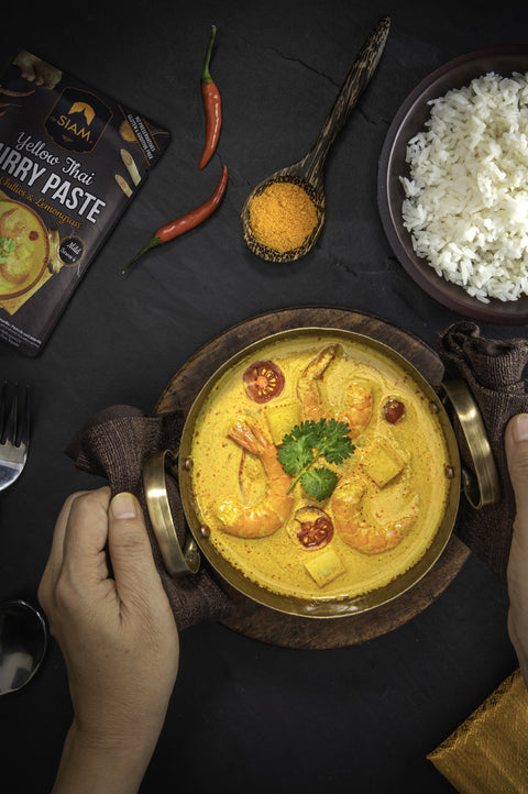 Curry Amarillo con Camarones