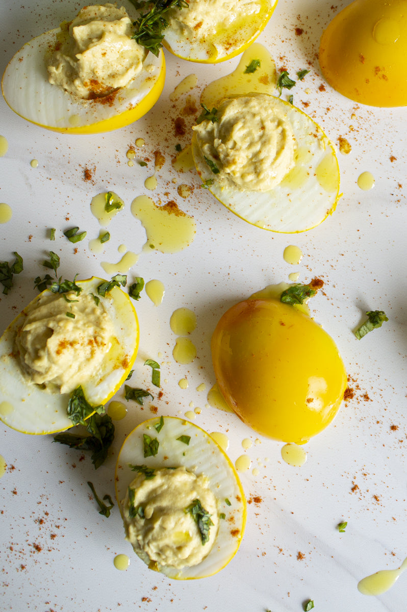 Huevos rellenos con mayonesa - Gurmé