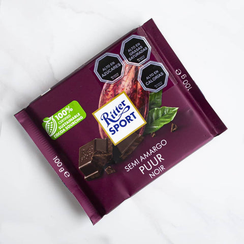 Chocolate Amargo 50% cacao Ritter Sport 100 grs