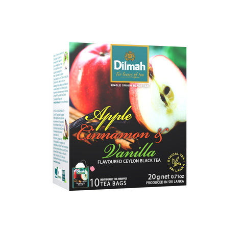 10 Bolsitas Te Negro Manzana Canela Vainilla Dilmah