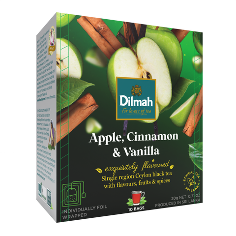 Imagen de 10 Bolsitas Te Negro Manzana Canela Vainilla Dilmah