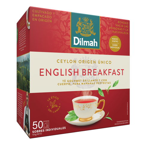 Imagen de 50 Bolsitas Individuales Te Negro English Breakfast Dilmah