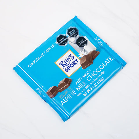 Chocolate leche de los Alpes Ritter Sport 250 grs