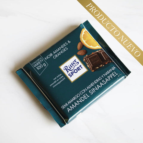 Chocolate semi amargo Almendra Naranja Ritter Sport 100 grs