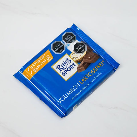 Chocolate de leche sin lactosa y gluten Ritter Sport 100 grs