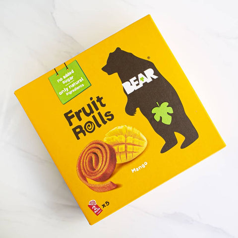 Rollos de fruta bear mango ingredientes naturales