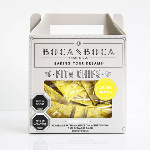 Pitas Chips Bocanboca Curcuma Amapola 120 grs