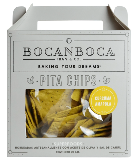 Pitas Chips Bocanboca Curcuma Amapola 120 grs