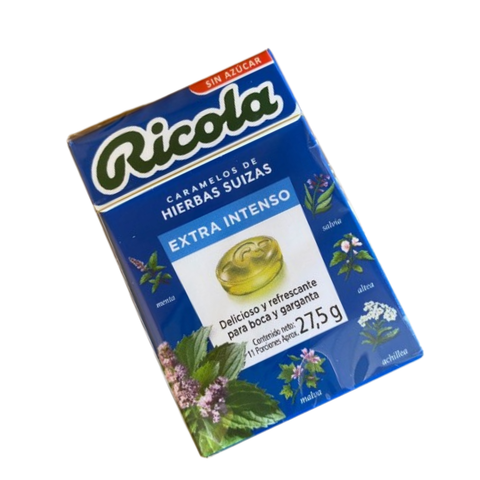 Imagen de Caramelo mini box sin azúcar extra intenso Ricola 27.5 grs