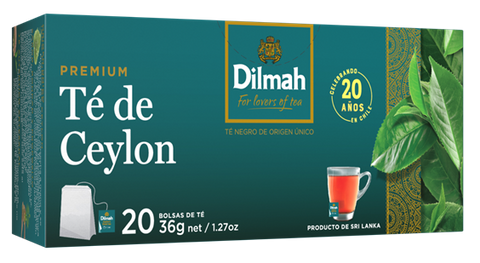 20 Bolsitas Te Negro Ceylon Pure Premium Dilmah