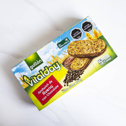 Galleta Vitalday Sandwich Avena Chocolate Gullon 220 grs