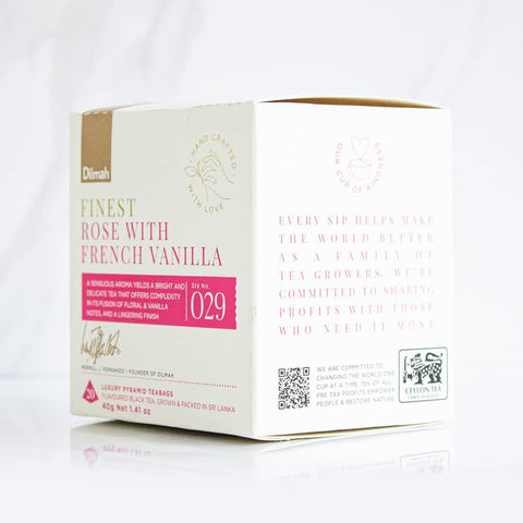 Imagen de 20 Bolsitas Té Negro Finest Rosa y Vanilla Francesa Dilmah