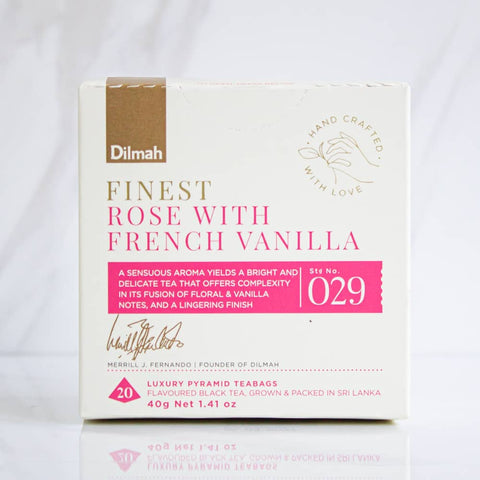 Imagen de 20 Bolsitas Té Negro Finest Rosa y Vanilla Francesa Dilmah