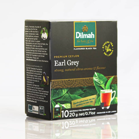 10 Bolsitas Te Negro Earl Grey Dilmah