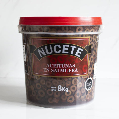 Balde Aceitunas negras en rodaja Nucete 4 kg