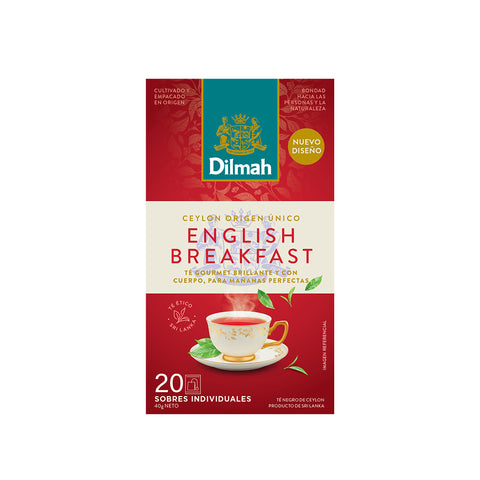Imagen de 20 Bolsitas Té Negro English Breakfast Dilmah