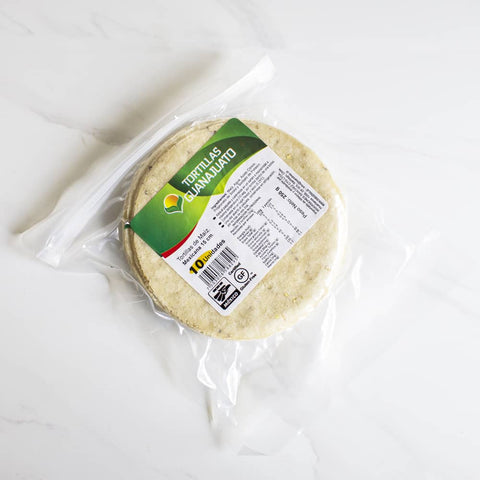 10 Tortillas Premium de Maiz Blanco Guanajuato 250 grs