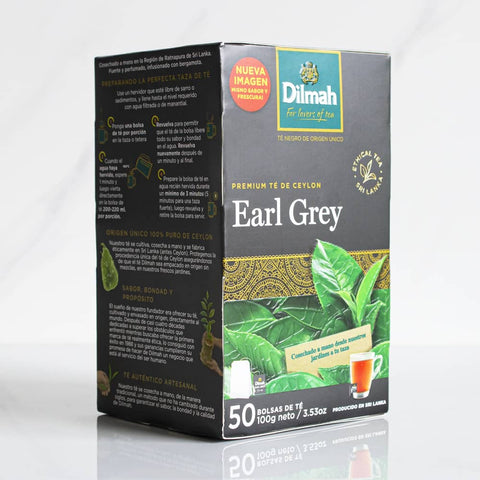 50 Bolsitas Te Negro Earl Grey Dilmah