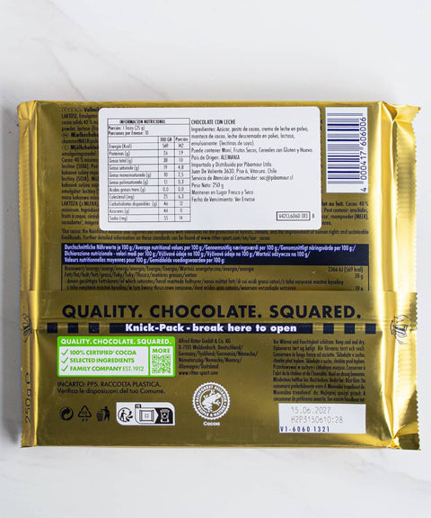 Imagen de Chocolate de leche Golden Ritter Sport 250 grs