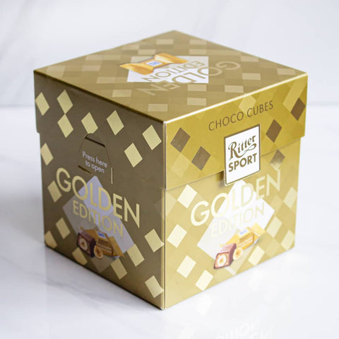 Imagen de Chocolate leche Mini Cubes Golden Ritter Sport 148 grs