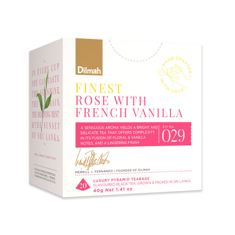 Imagen de 20 Bolsitas Té Negro Finest Rosa y Vanilla Francesa Dilmah