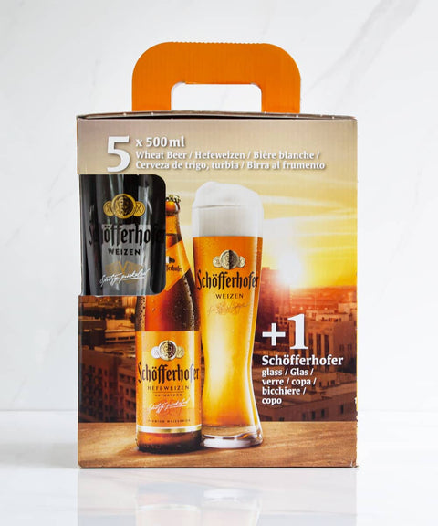 Imagen de Pack Cerveza 1 vaso + 5 Botellas Schöferhoffer 500 cc