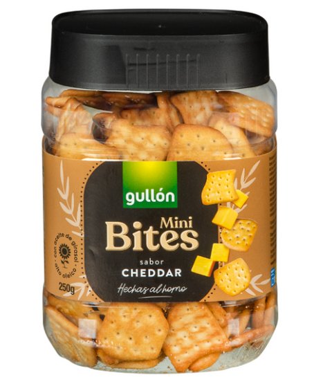 Galletas Mini Bites Cheddar Gullon 250 gr