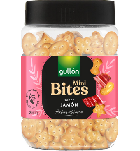 Galletas Mini Bites Jamon Gullon 250 gr