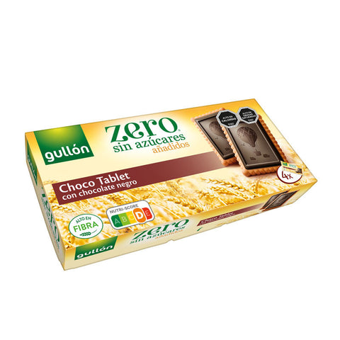 Galleta Choco Tablet Gullon Zero 150 grs