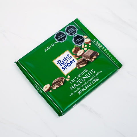 Chocolate leche con avellanas trozadas Ritter Sport 250 grs