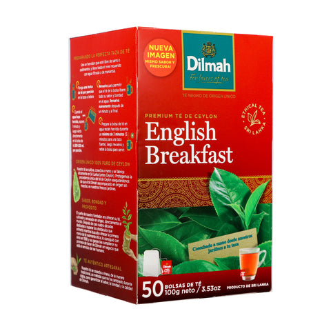 50 Bolsitas Te Negro English Breakfast Dilmah